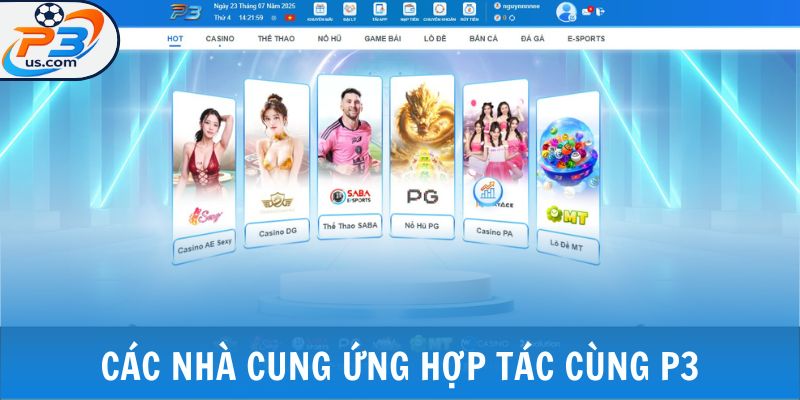 Các nhà cung ứng hợp tác cùng P3